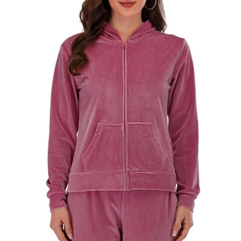 Everlast Women Zippered Velvet Long Sleeve Hoodie Size S, NWD